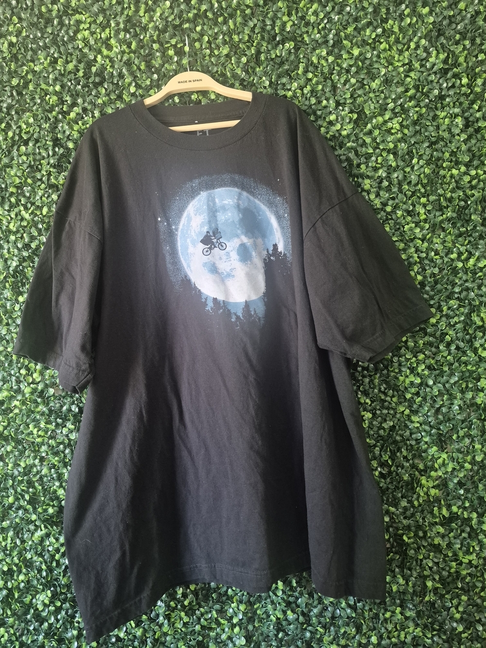 Shirt Black E.T  Short-Sleeve Tee with Moon Bike Graphic